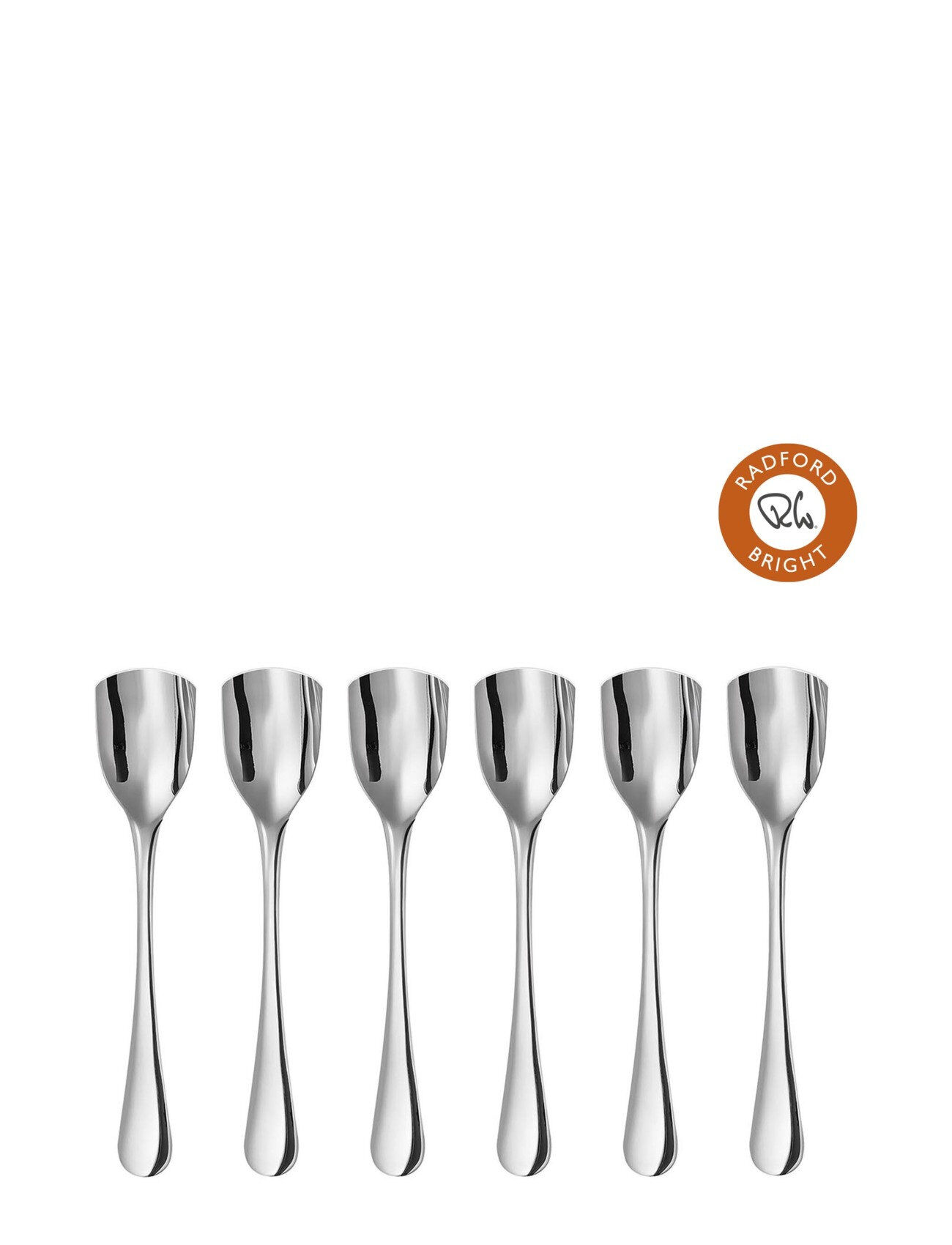 Robert Welch Bright V Gelato Spoon Set 6P Home Tableware Cutlery Spoons Sølv Robert Welch