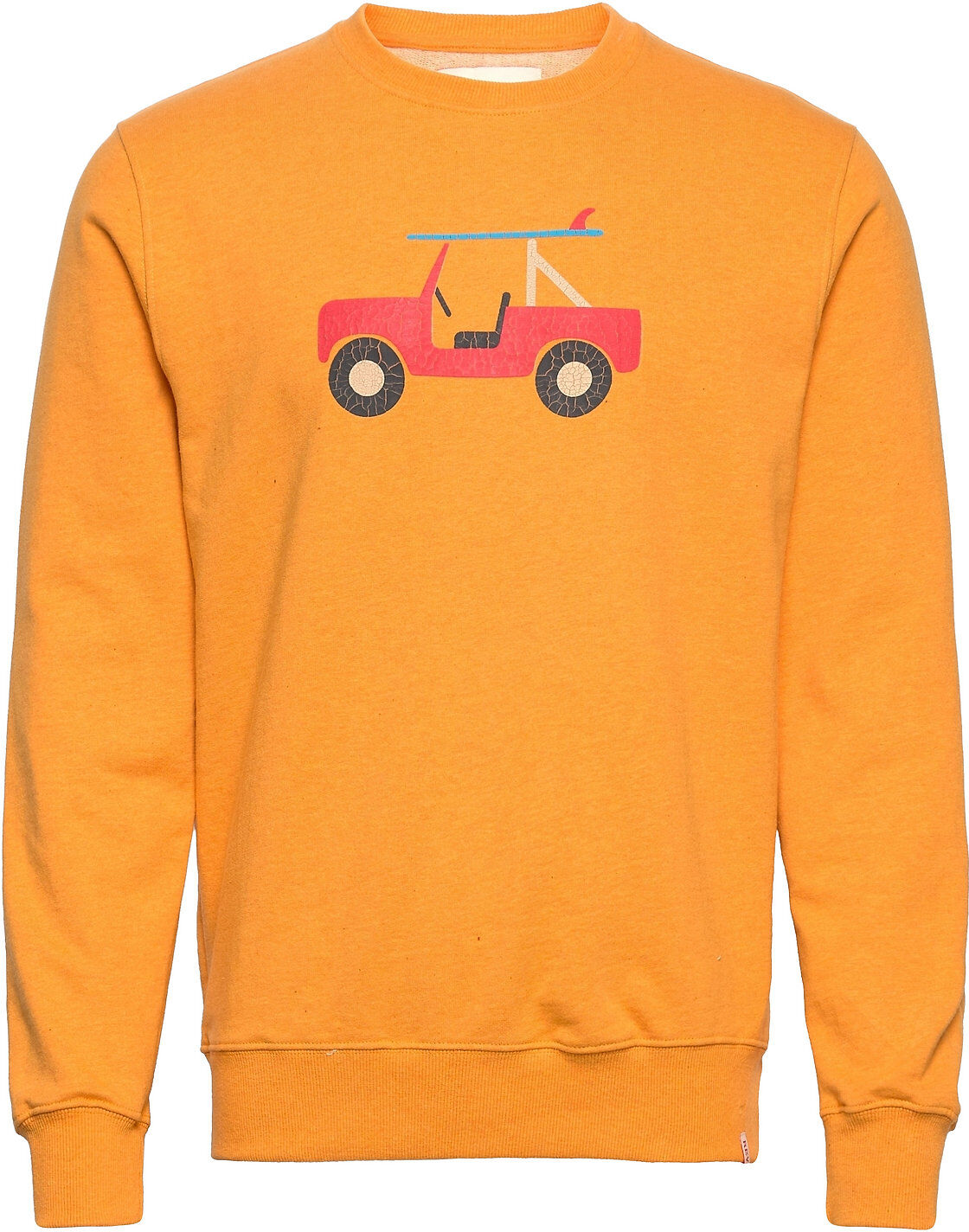 Revolution Regular Fit Crewneck Sweatshirt With Application Sweat-shirt Genser Oransje Revolution