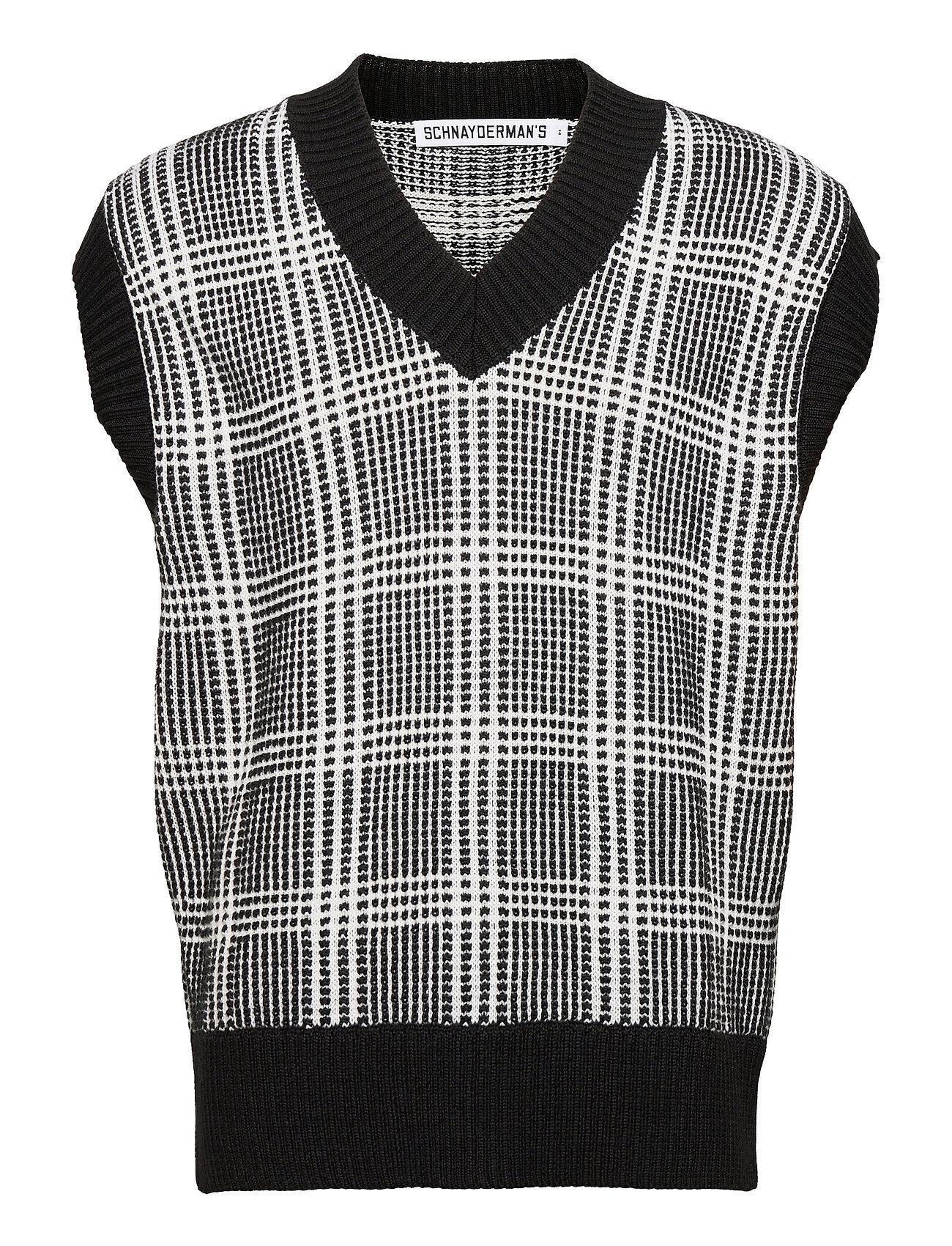 Schnayderman's Vest Wool Check Knitwear Knitted Vests Multi/mønstret Schnayderman's