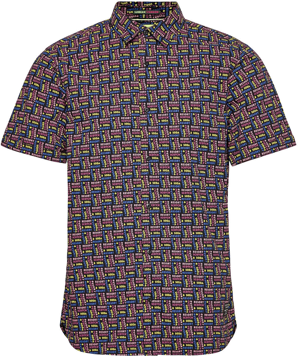 Scotch & Soda Regular Fit- All-Over Printed Shortsleeve Shirt Kortermet Skjorte Multi/mønstret Scotch & Soda