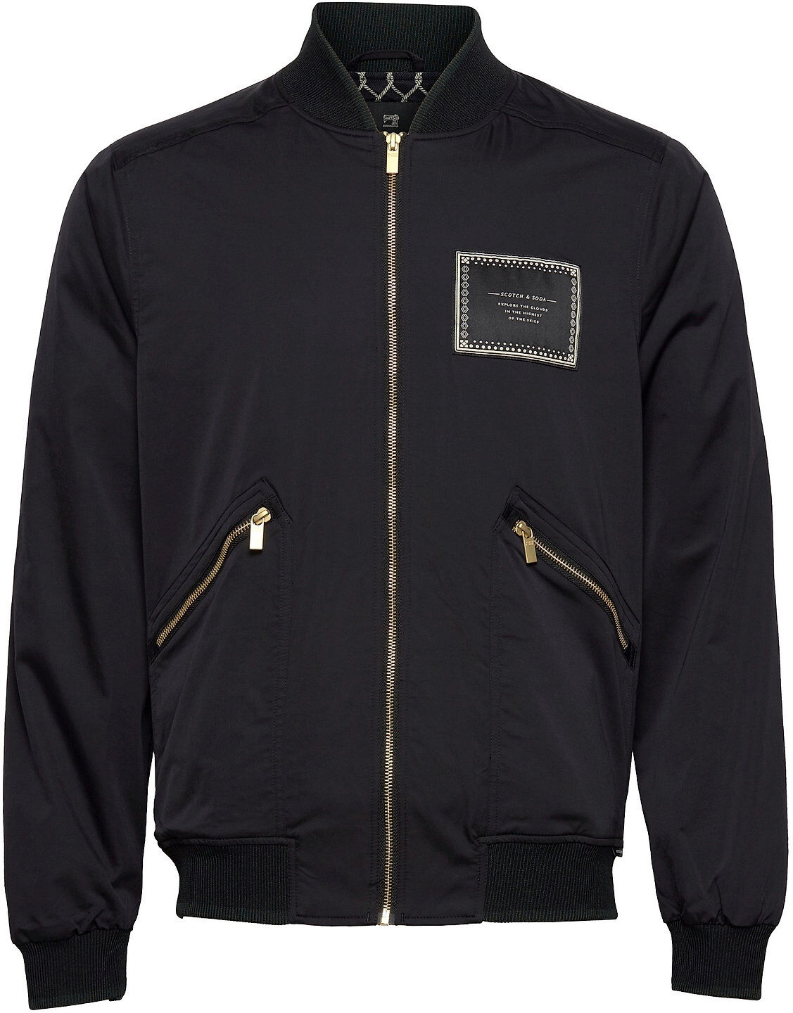 Scotch & Soda Chic Satine Bomber Jacket Bomberjakke Jakke Svart Scotch & Soda