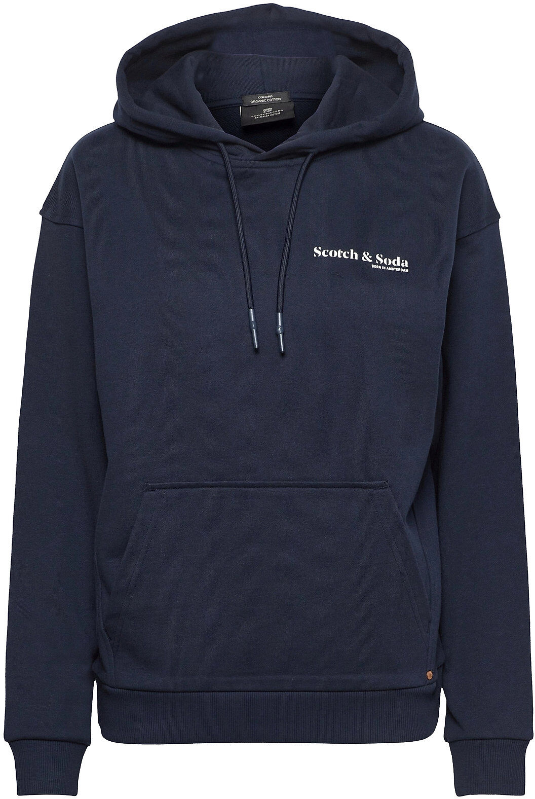 Scotch & Soda Unisex - Organic Felpa Hooded Sweat Hettegenser Genser Blå Scotch & Soda