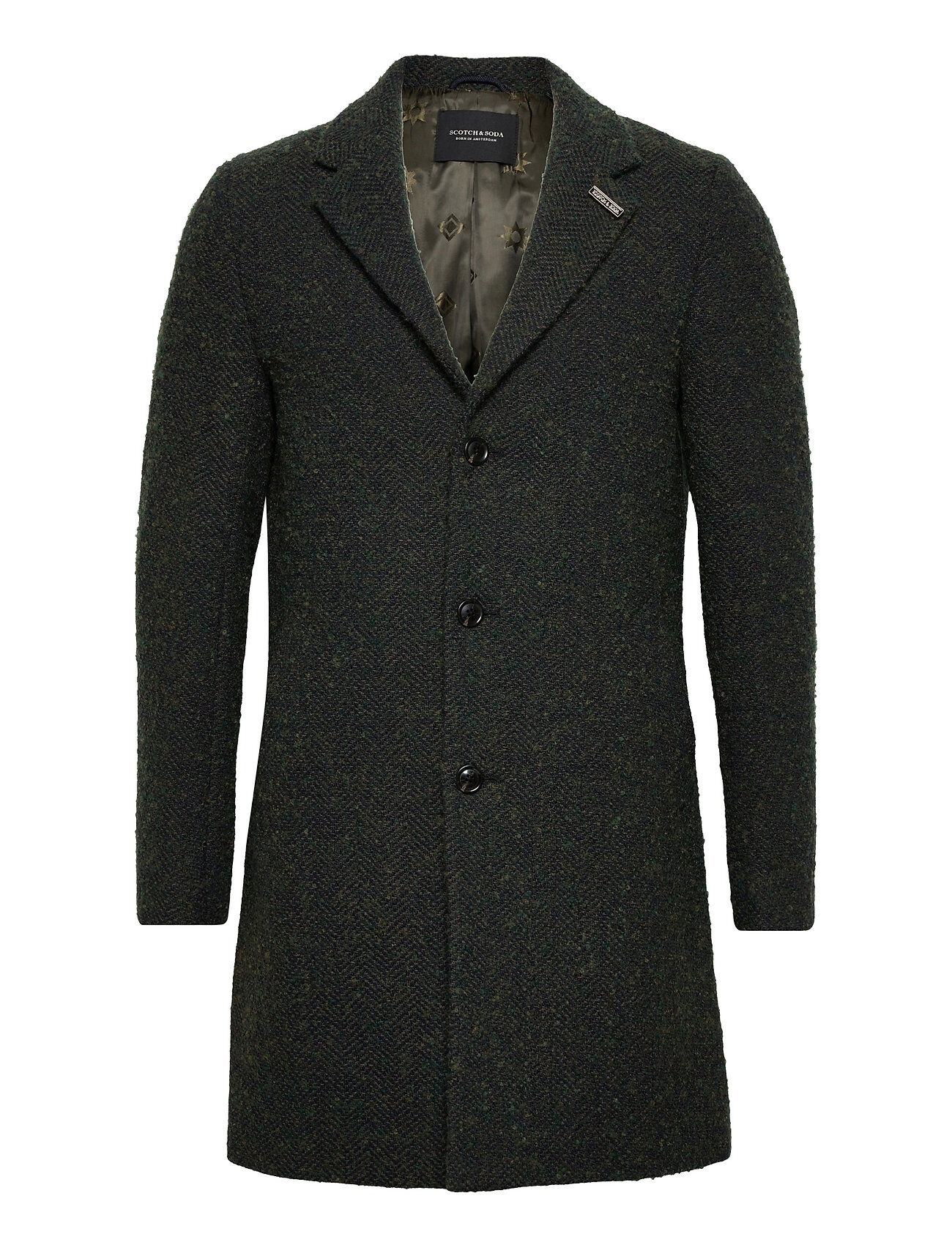 Scotch & Soda Single-Breasted Wool-Blend Overcoat Outerwear Coats Winter Coats Svart Scotch & Soda