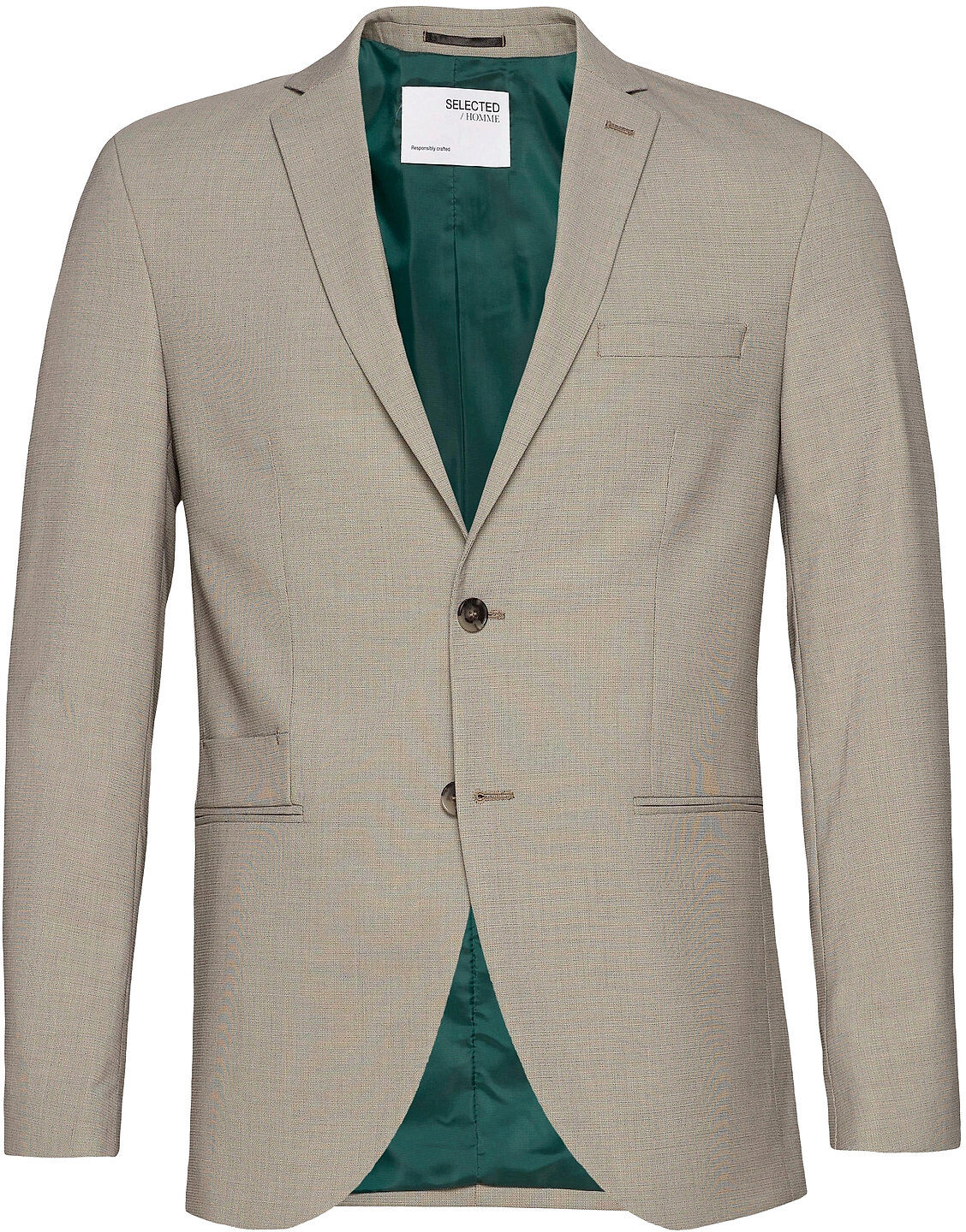 Selected Homme Slhslim-Mazelogan Sand Struc Blz B Blazer Dressjakke Hvit Selected Homme