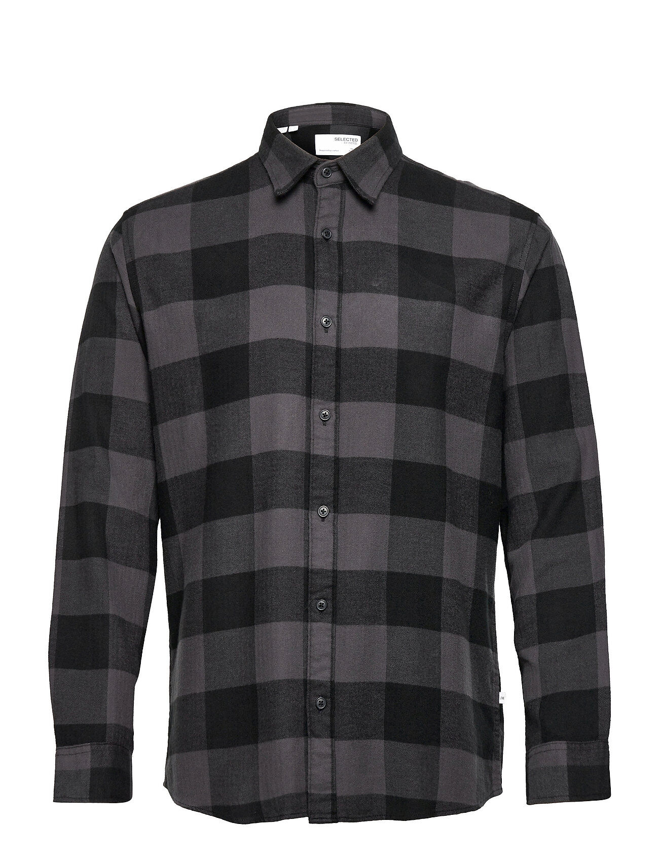 Selected Homme Slhregbox Shirt Ls Check Skjorte Uformell Svart Selected Homme