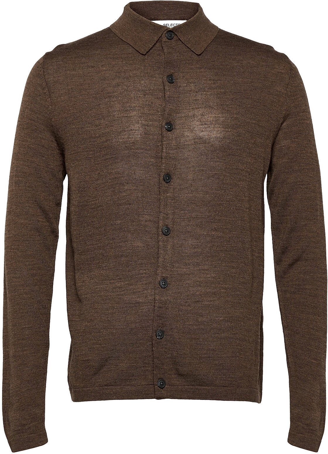 Selected Homme Slhbrad Ls Knit Polo Cardigan Strikkegenser Cardigan Grønn Selected Homme