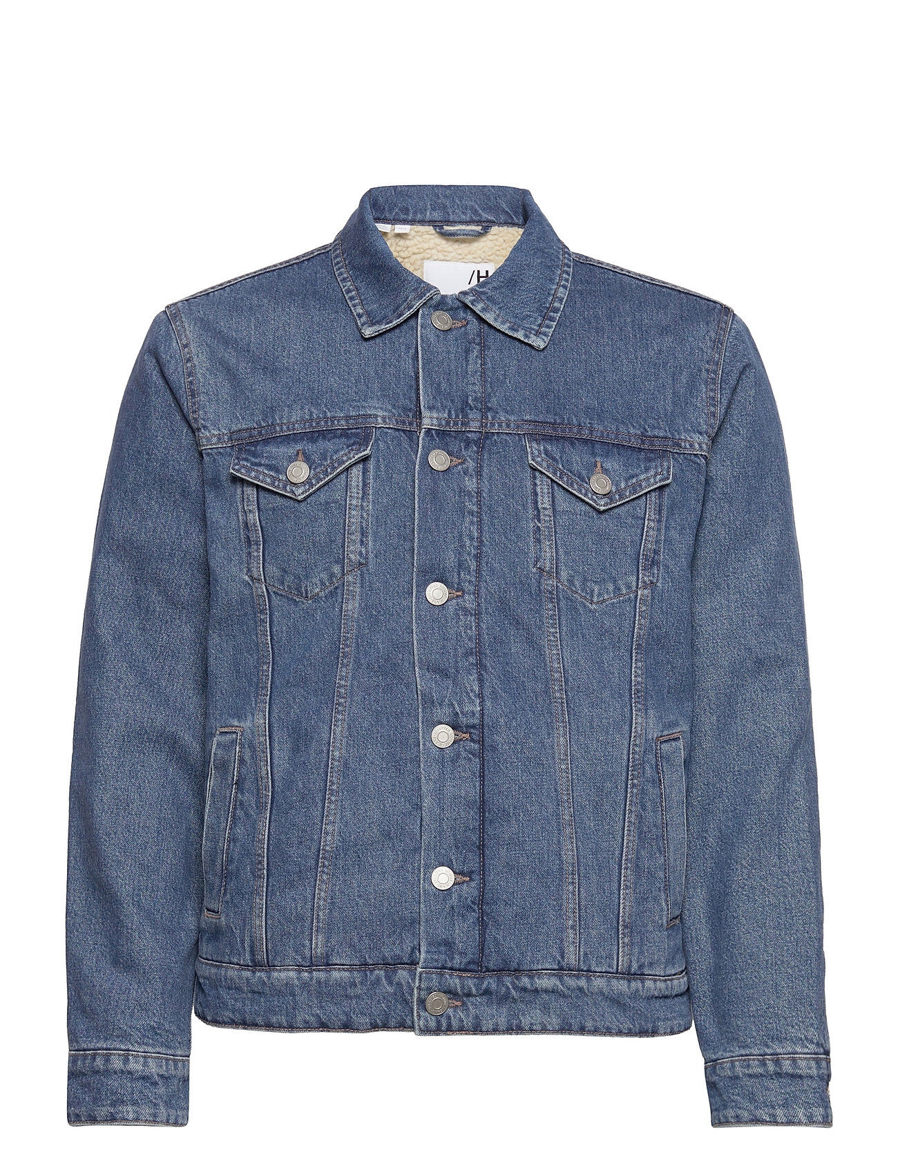 Selected Homme Slhjeppe-Teddy 8082 M.blue Denim Jkt U Dongerijakke Denimjakke Blå Selected Homme