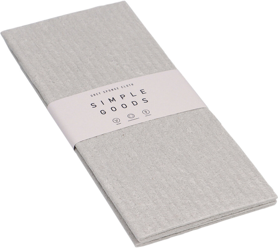 Simple Goods Sponge Cloth Grey Home Kitchen Wash & Clean Dishes Cloths & Dishbrush Grå Simple Goods