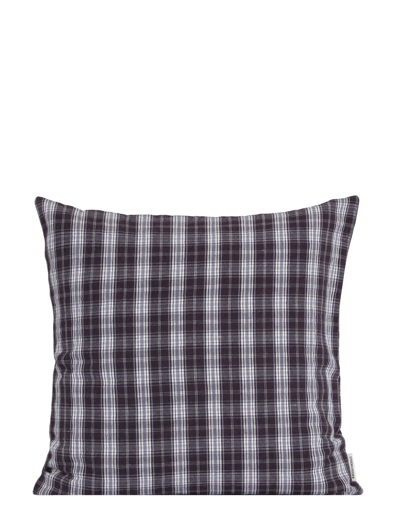 STUDIO FEDER Cot / Lin Pillow Home Textiles Cushions & Blankets Cushions Svart STUDIO FEDER
