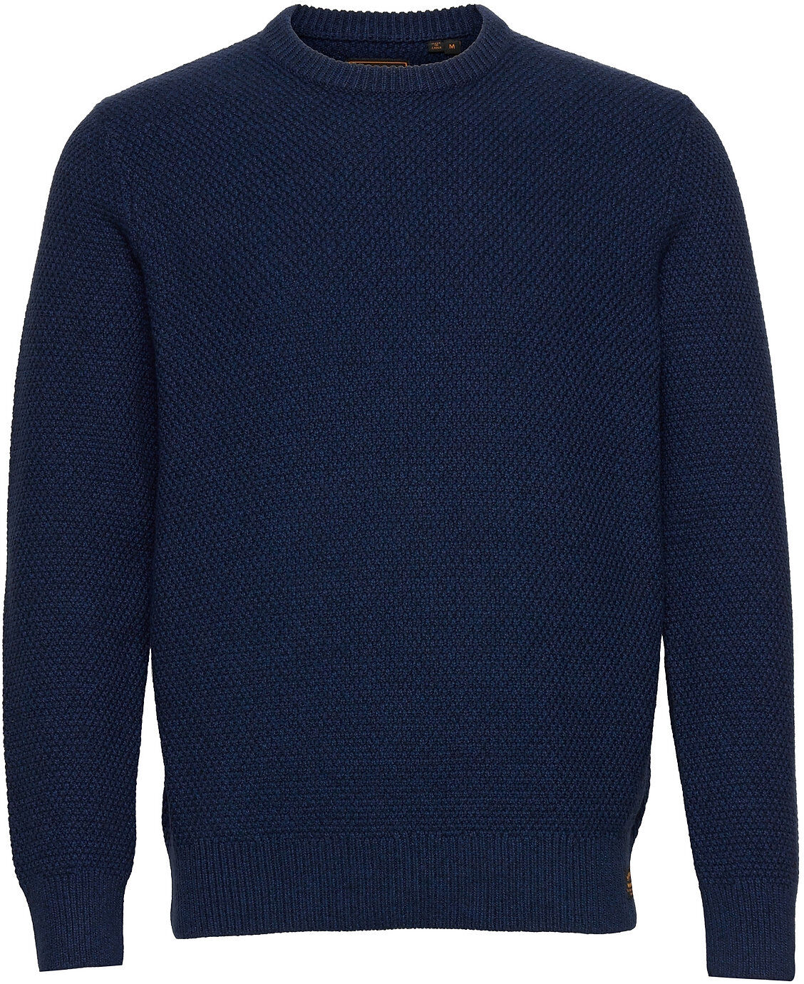 Superdry Textured Twist Crew Strikkegenser M. Rund Krage Blå Superdry