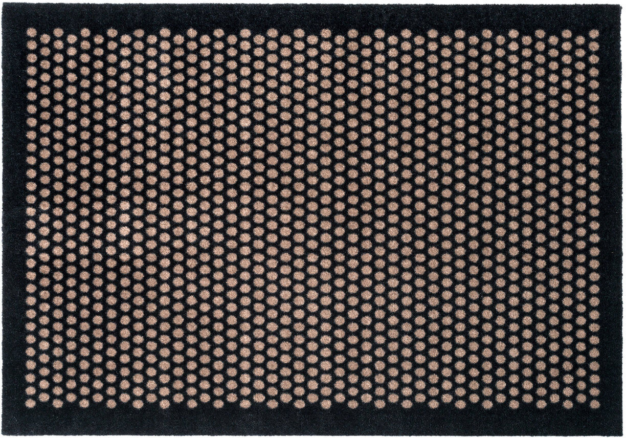 tica copenhagen Floormat Polyamide, 130X90 Cm, Dot Design Home Textiles Rugs & Carpets Door Mats Svart Tica Copenhagen