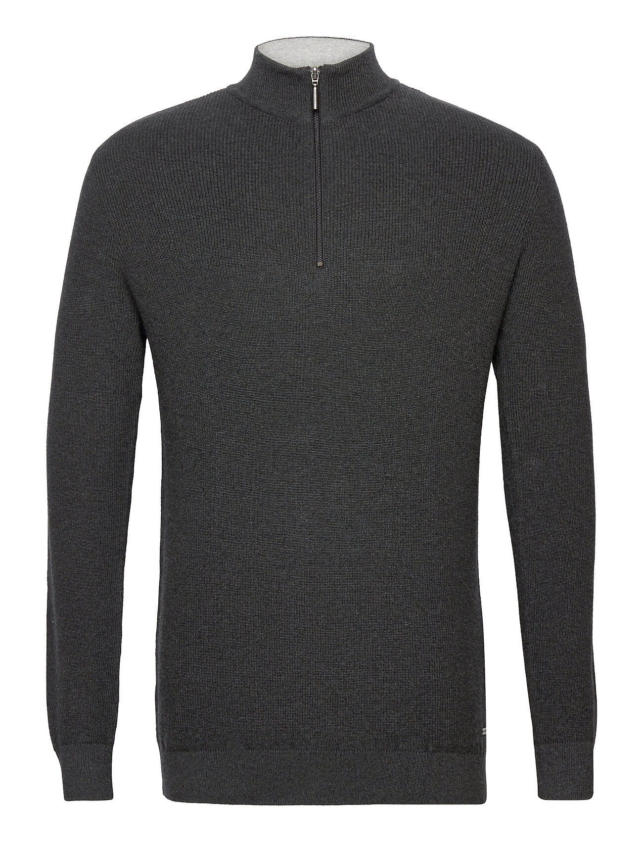Tom Tailor Troyer With Knitwear Half Zip Pullover Grå Tom Tailor