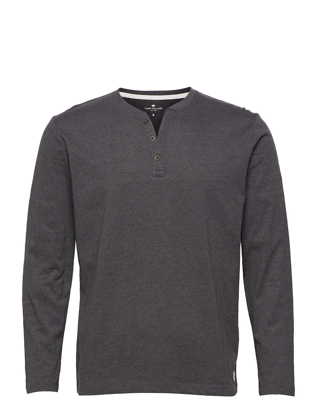 Tom Tailor Henley Contr T-shirts Long-sleeved Grå Tom Tailor