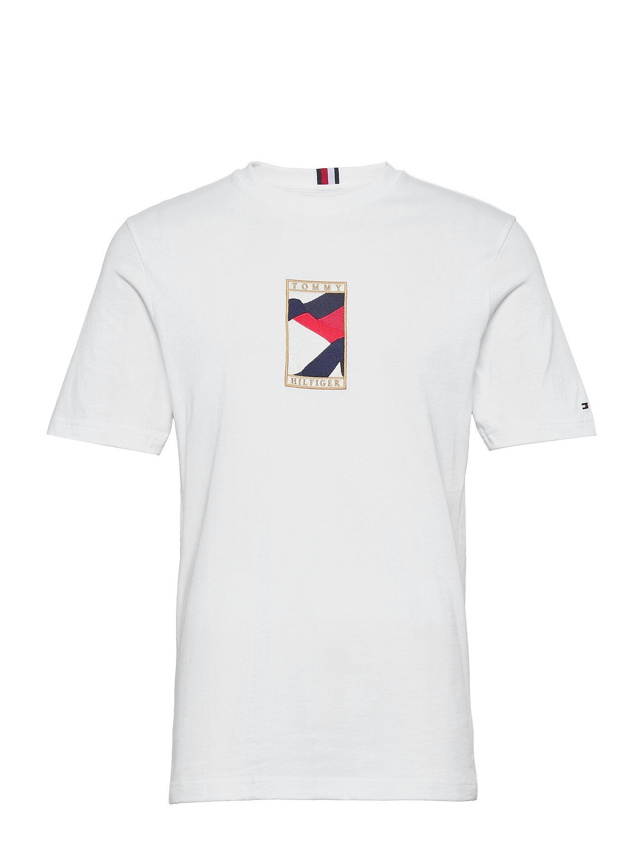 Tommy Hilfiger Icon Flag Tee T-shirts Short-sleeved Hvit Tommy Hilfiger