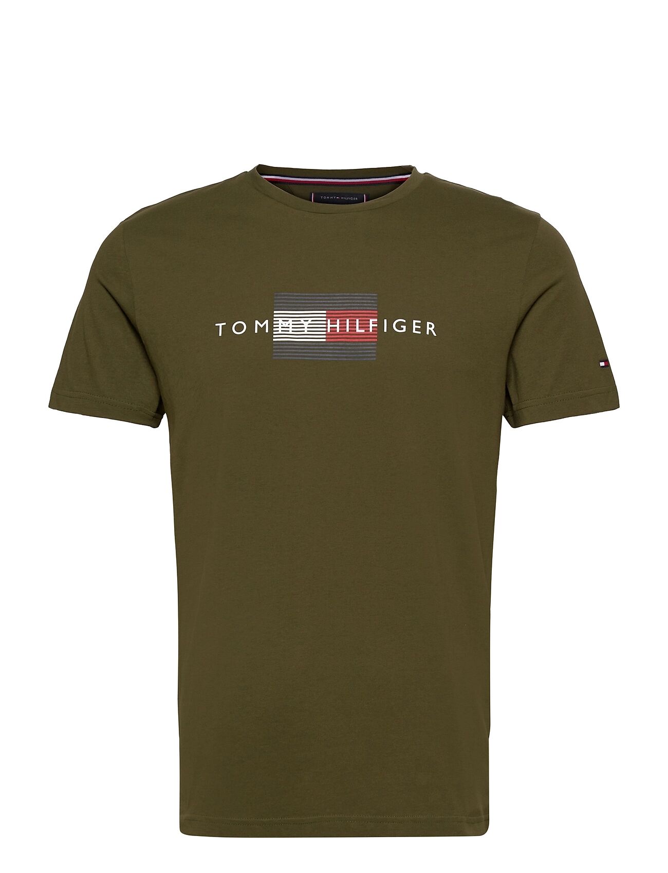 Tommy Hilfiger Lines Hilfiger Tee T-shirts Short-sleeved Grønn Tommy Hilfiger