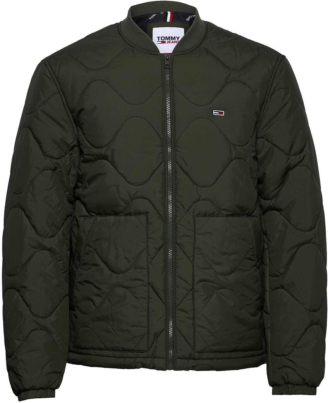 Tommy Jeans Tjm Quilted Bomber Vattert Jakke Grønn Tommy Jeans