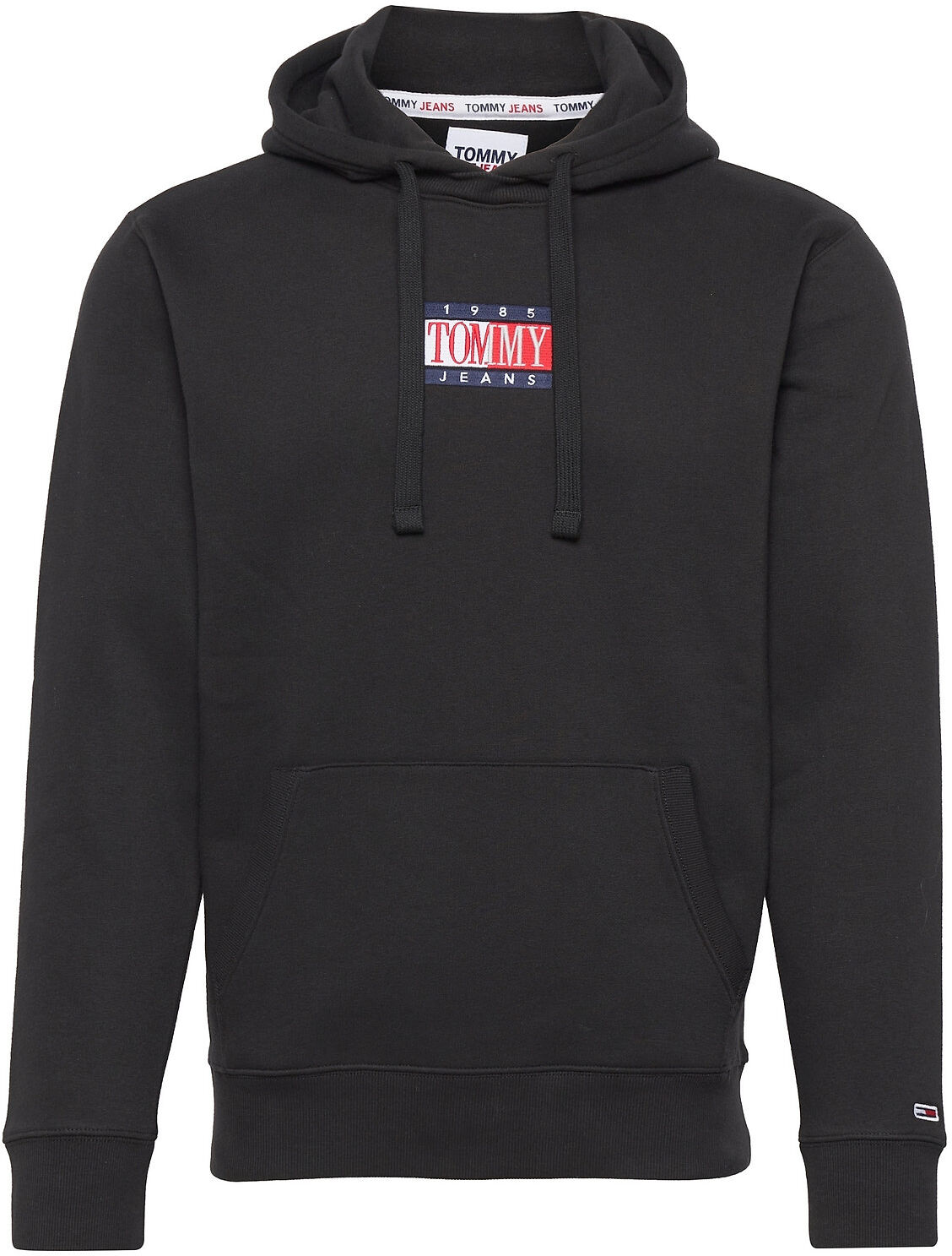 Tommy Jeans Tjm Timeless Tommy 1 Hoodie Hettegenser Genser Svart Tommy Jeans