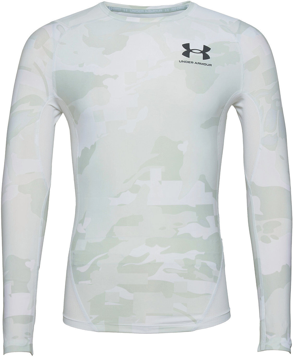 Under Armour Ua Hg Isochill Comp Print Ls T-shirts Long-sleeved Hvit Under Armour