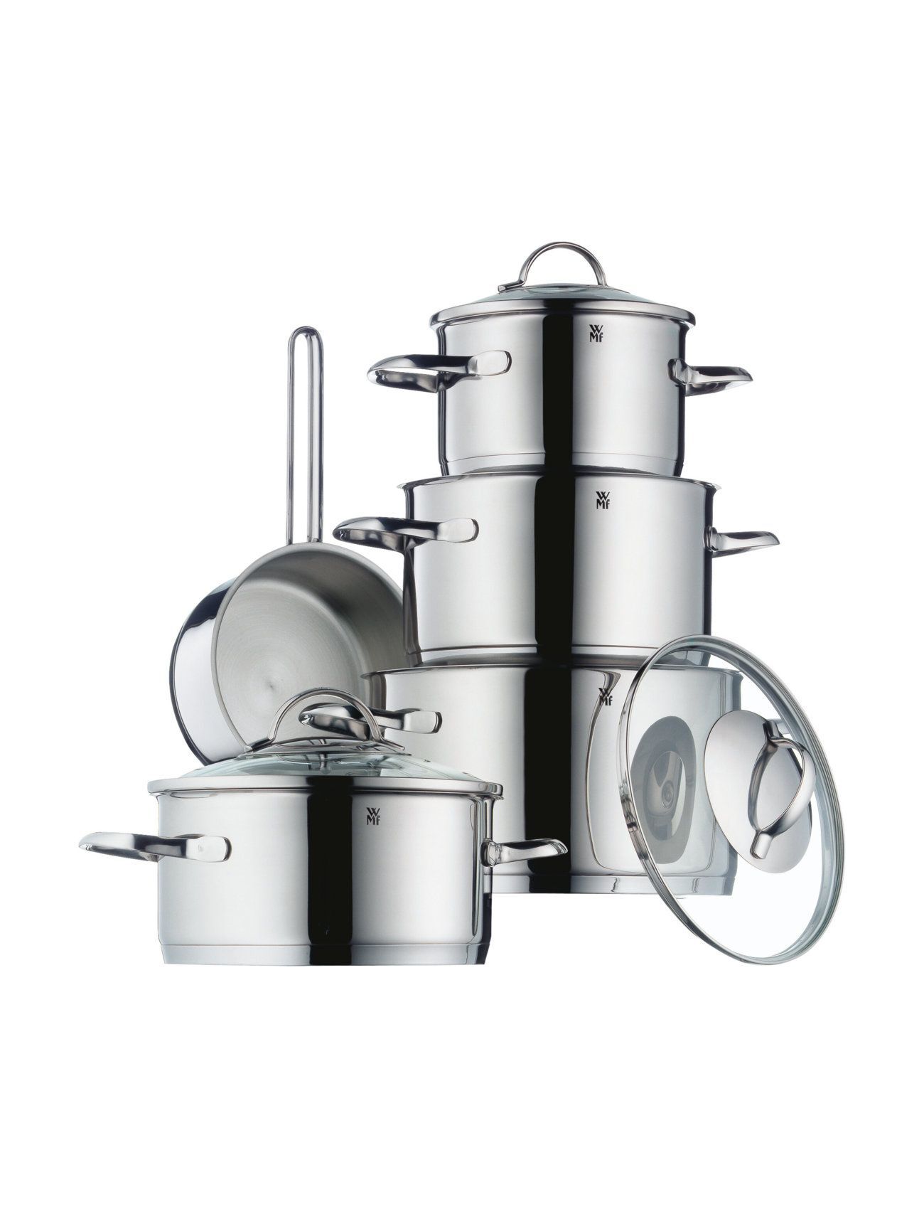 WMF Provence Plus 5 Deler Grytesett Home Kitchen Pots & Pans Saucepan Sets Sølv WMF