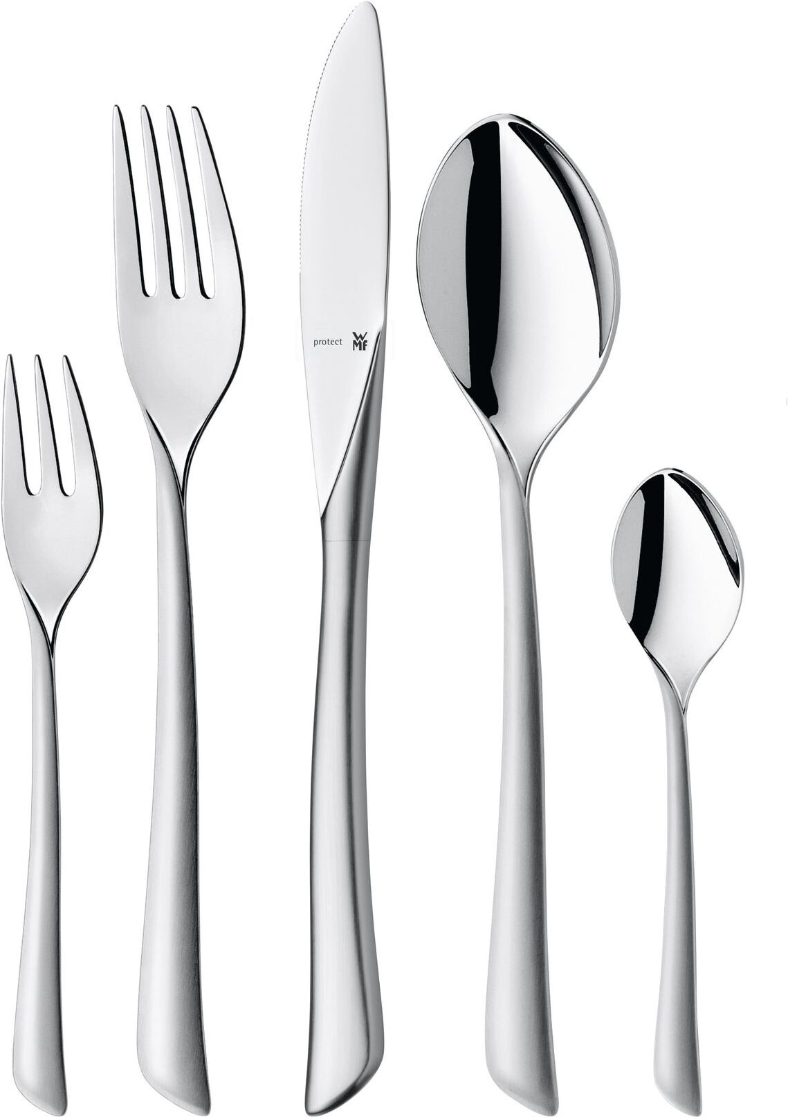 WMF Virginia 30 Deler Protect Delvis Matt Bestikksett Home Tableware Cutlery Cutlery Set Sølv WMF