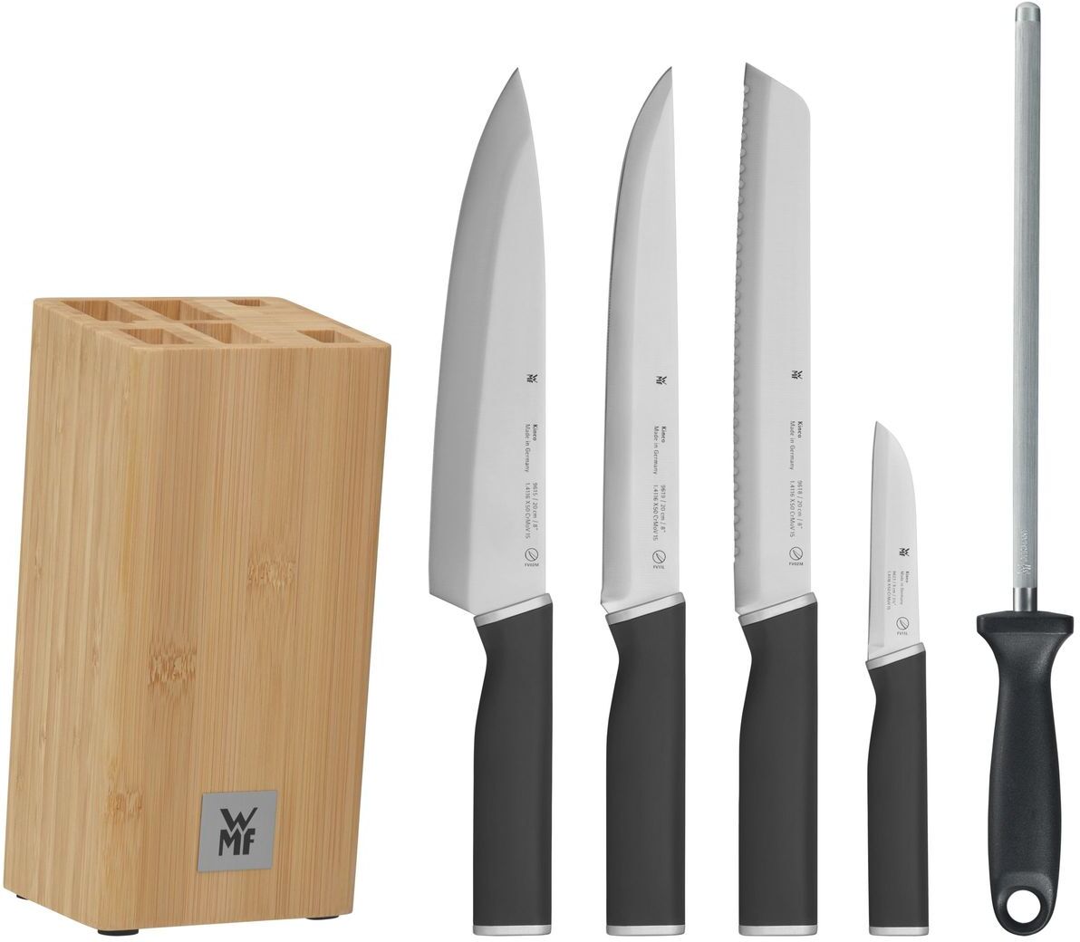 WMF Kineo Knivblokk. 4 Kniver + Jern Home Kitchen Knives & Accessories Knife Sets Multi/mønstret WMF