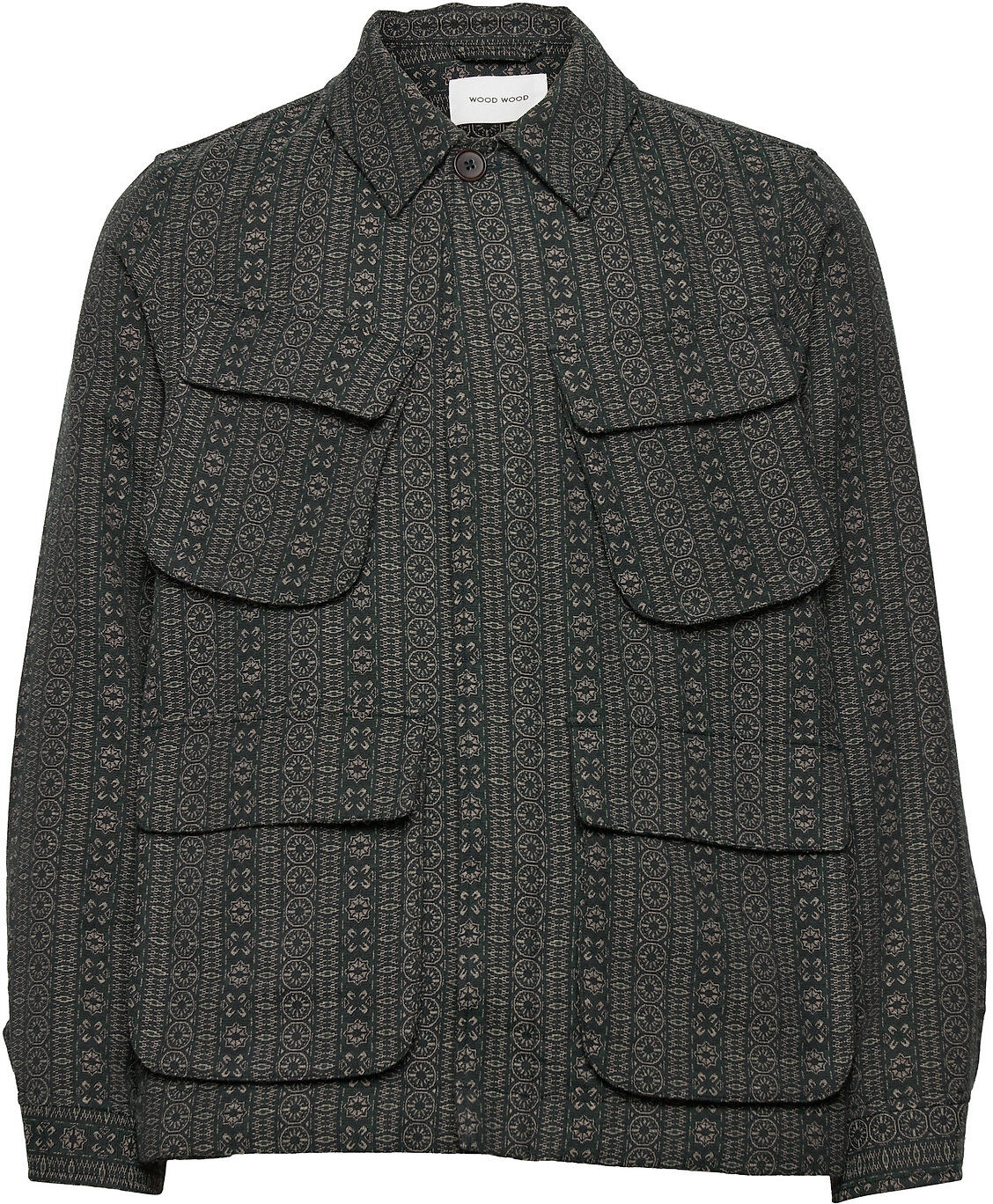 Wood Wood Ray Jacquard Field Jacket Overshirts Grønn Wood Wood