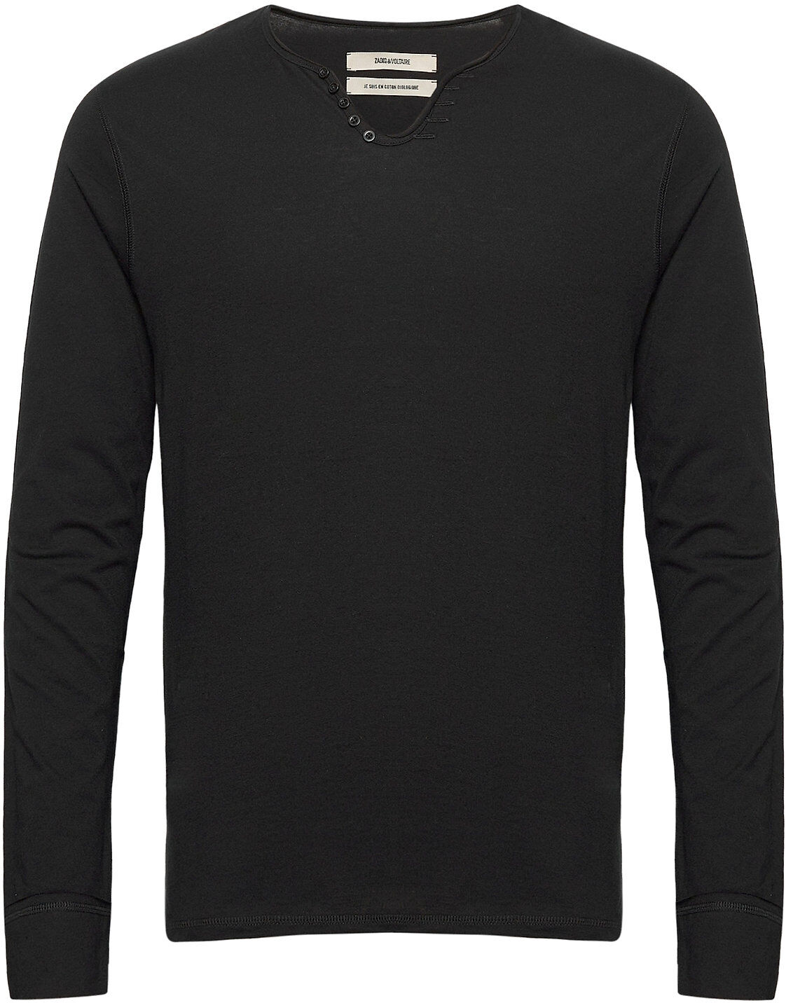 Zadig & Voltaire Monastir Ml Eco T-shirts Long-sleeved Svart Zadig & Voltaire