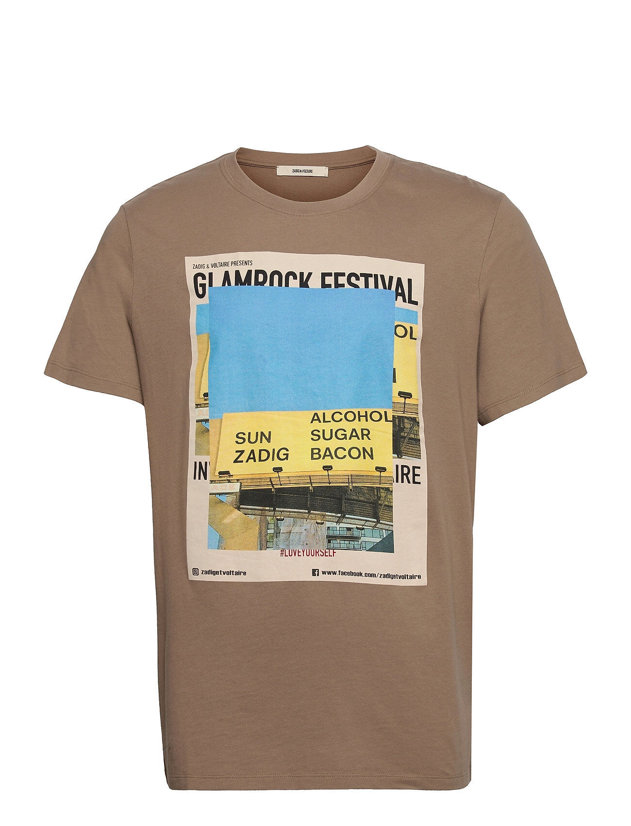 Zadig & Voltaire Ted Photoprint T-Shirt T-shirts Short-sleeved Brun Zadig & Voltaire
