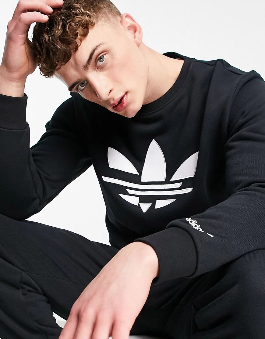 adidas Originals adicolor bold sweatshirt in black  Black