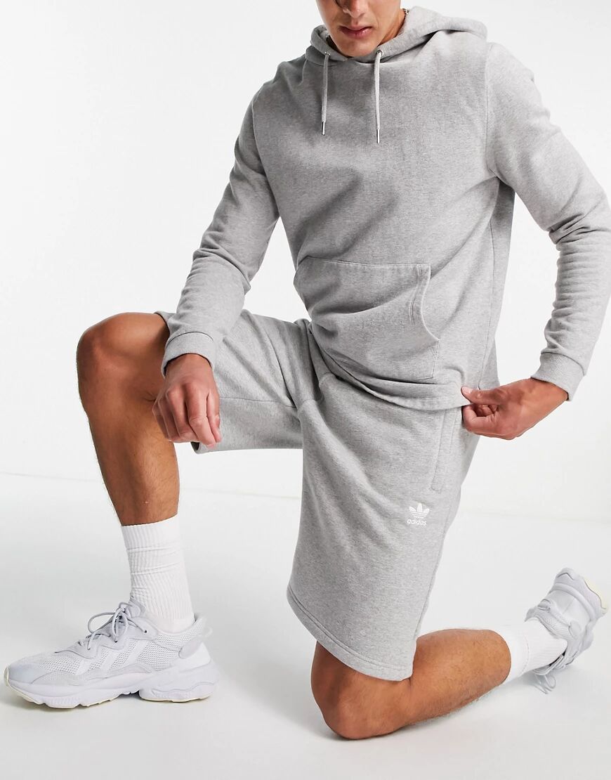 adidas Originals essentials shorts with small logo in grey  Grey