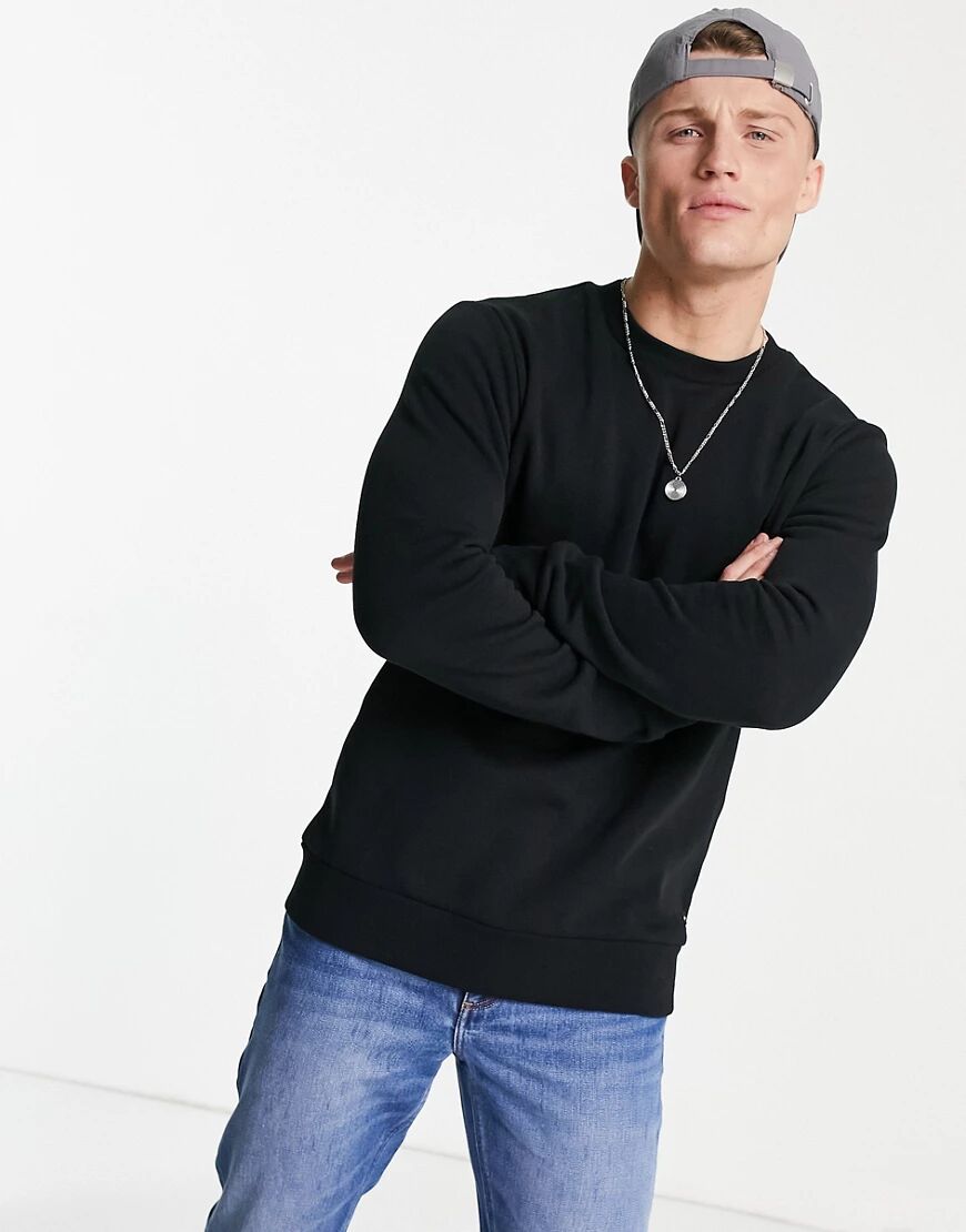 Dr Denim Adrian crew neck sweat-Black  Black