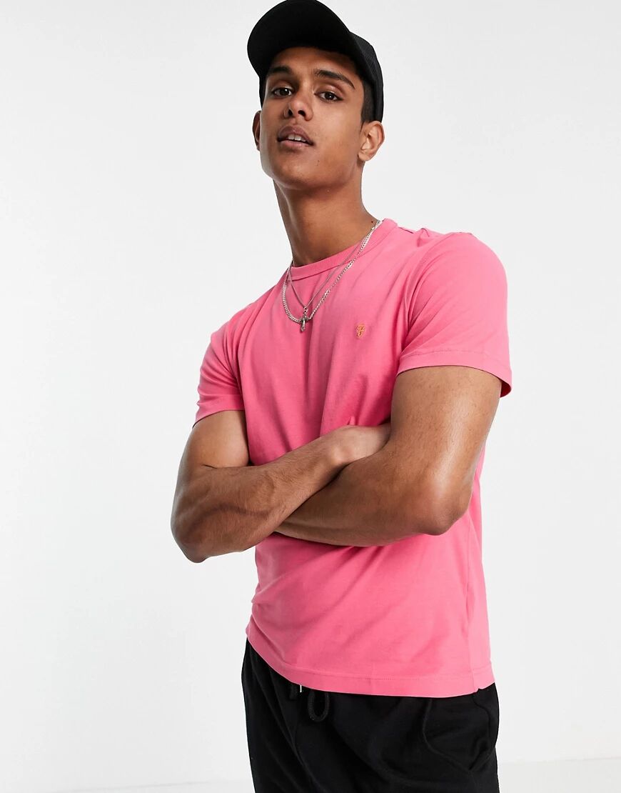 Farah Danny organic cotton t-shirt in orange-Pink  Pink