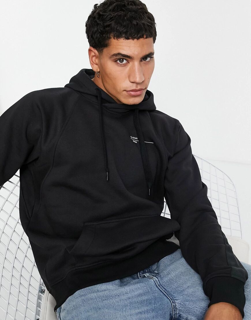 G-Star Astra hoodie with taping in black  Black