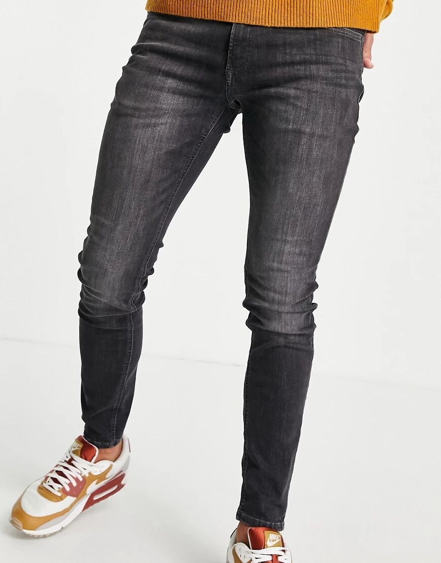 Jack & Jones Intelligence Liam skinny fit jeans in washed grey  Grey