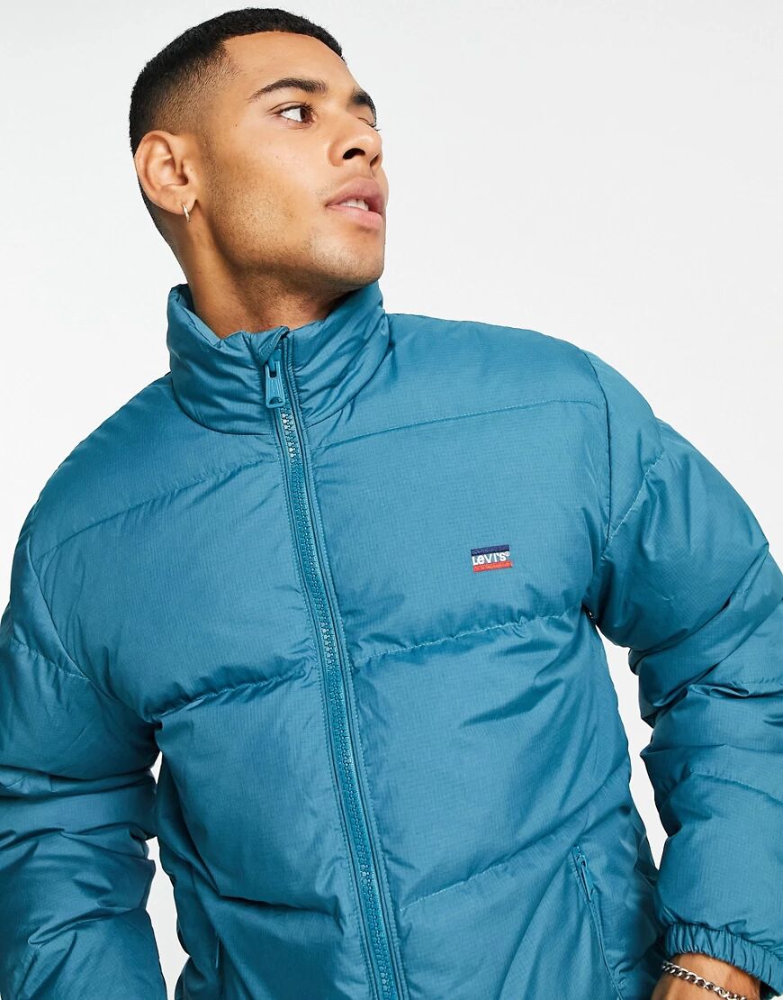 Levis Levi's fillmore short puffer jacket in blue  Blue