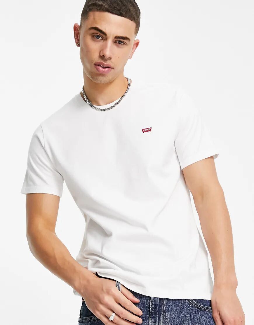 Levis Levi's original small batwing t-shirt in white  White