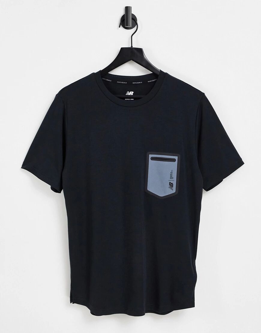New Balance Running fortitech t-shirt in black  Black