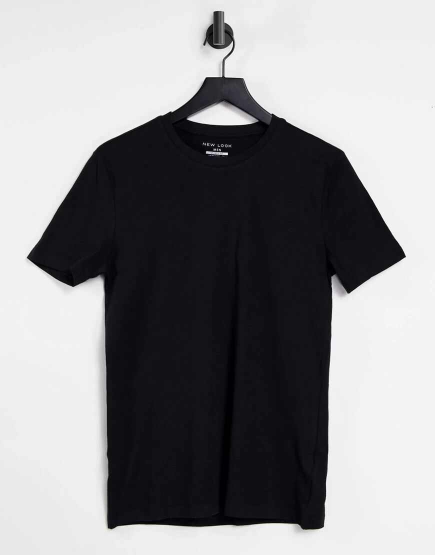 New Look muscle fit t-shirt in black  Black