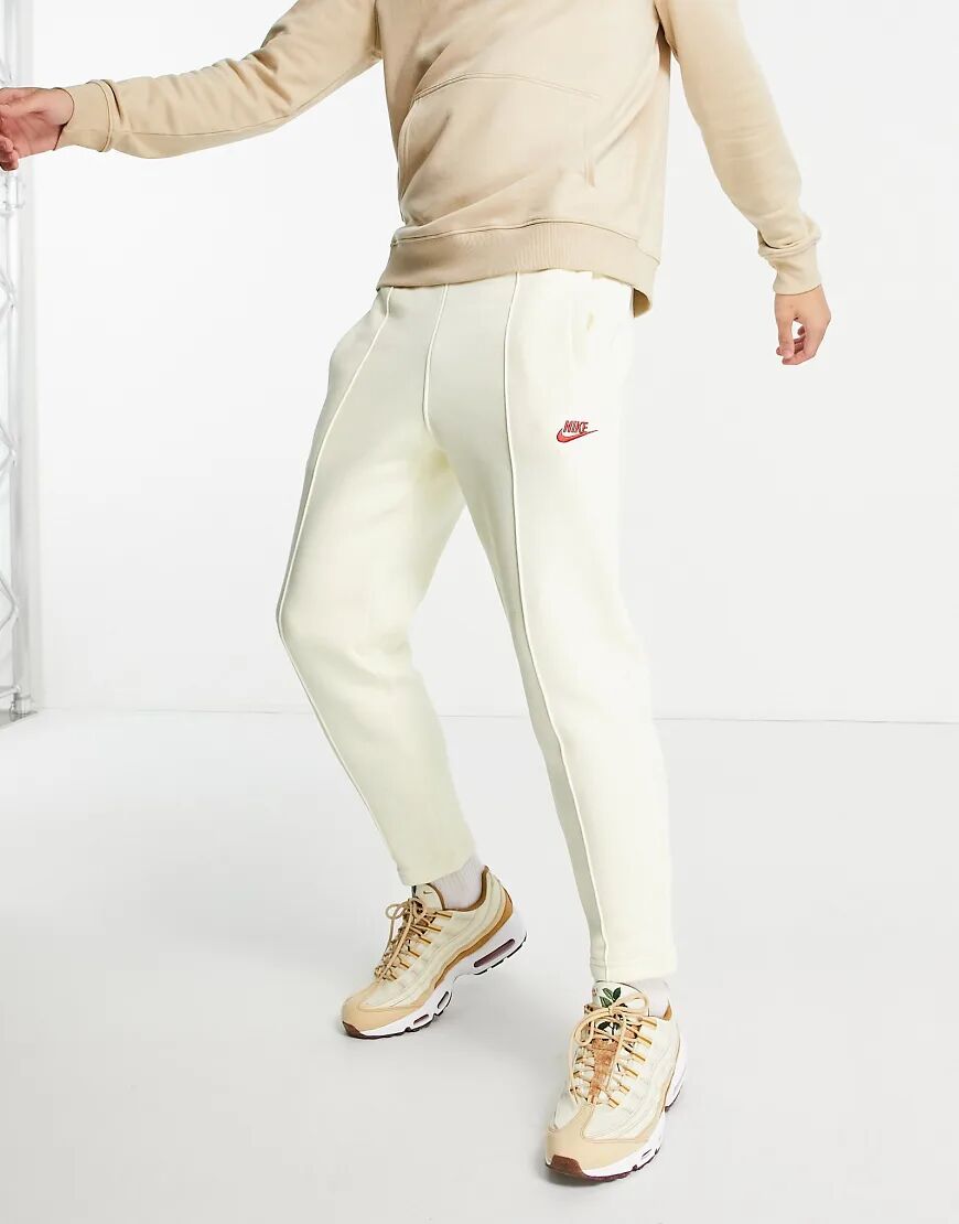 Nike Club tapered fit joggers in coconut milk-White  White