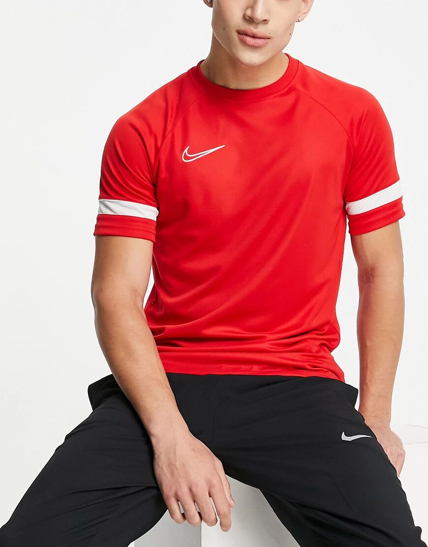 Nike Football Academy t-shirt in red and white  Red