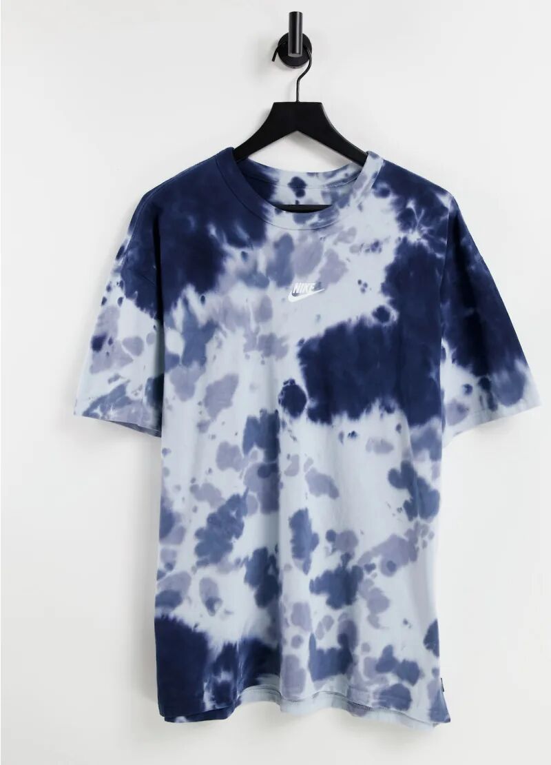 Nike Premium Essentials oversized heavyweight tie-dye t-shirt in dark grey  Grey