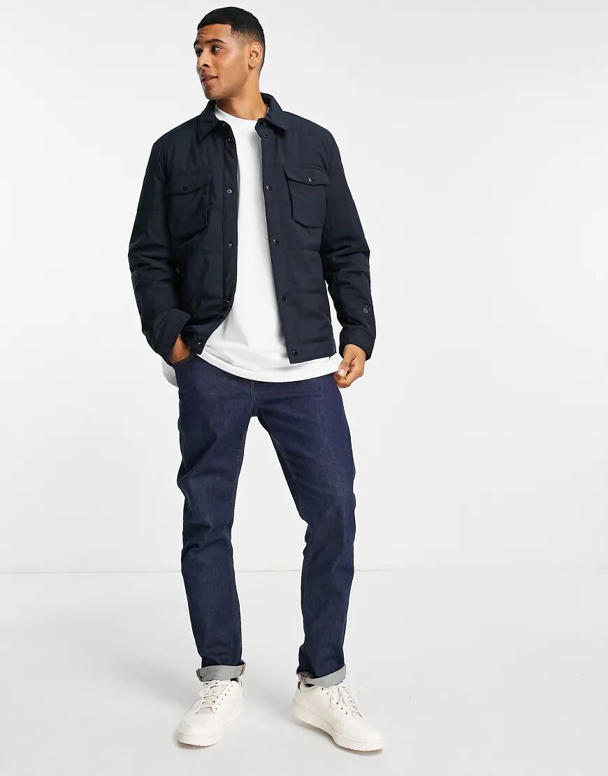 Only & Sons padded worker jacket with chest pockets in navy  Navy