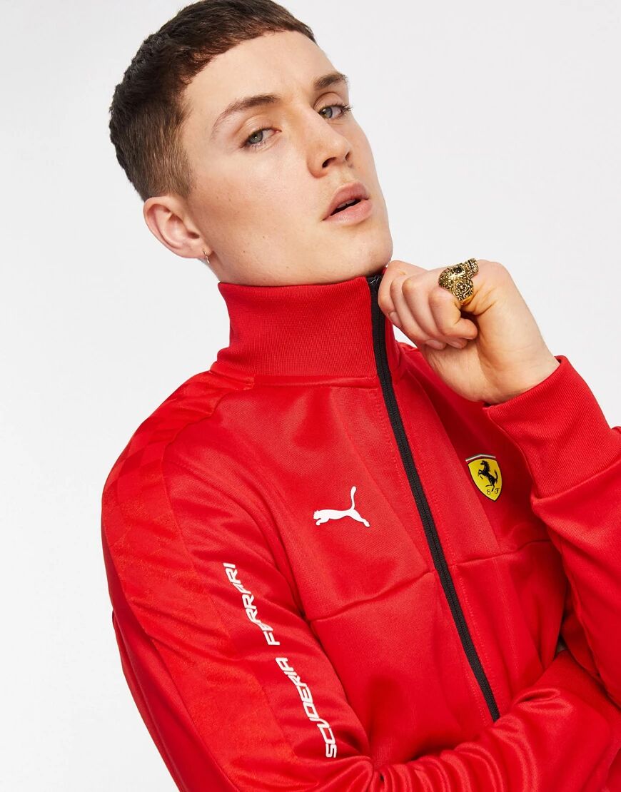 Puma SF T7 track jacket in red  Red