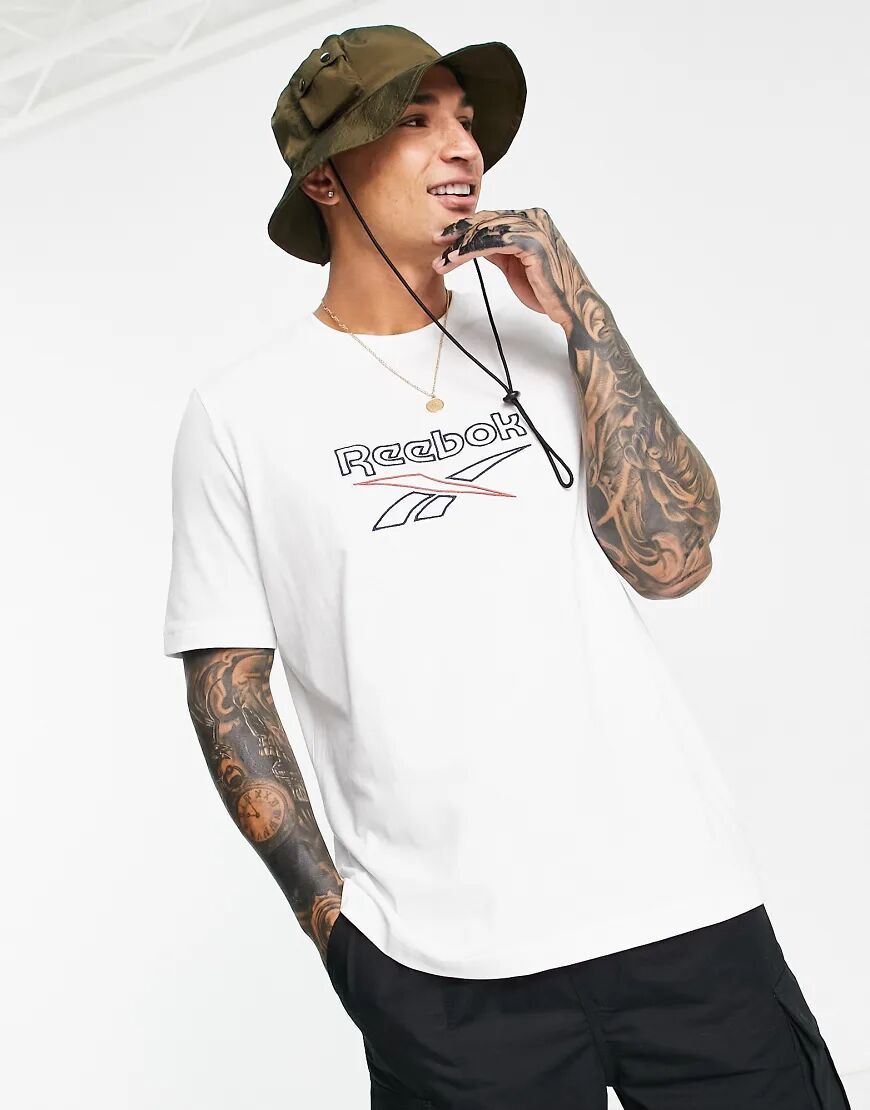 Reebok Classics vector logo t-shirt in white  White