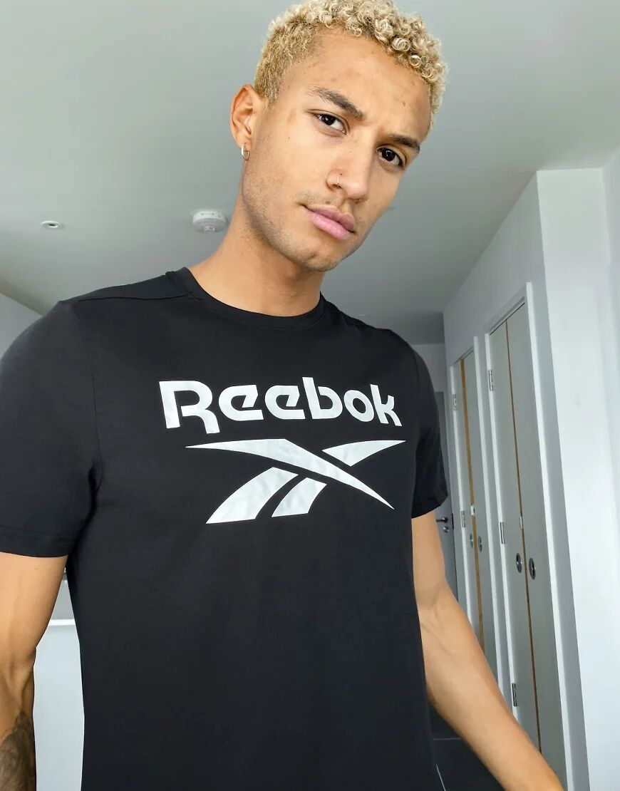 Reebok Training graphic t-shirt in black  Black