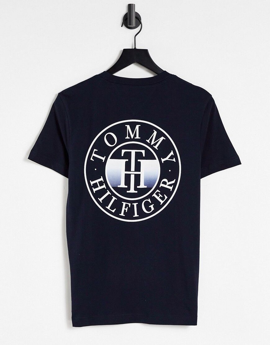 Tommy Hilfiger degrade print t-shirt in navy  Navy