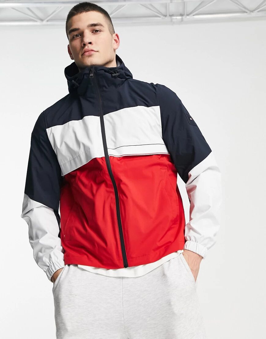Tommy Hilfiger tech global colourblock hooded jacket in multi  Multi