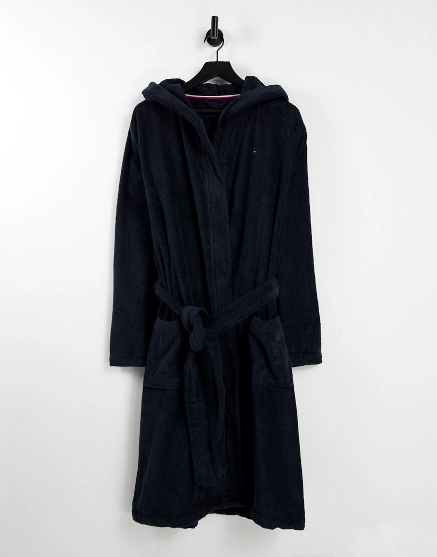 Tommy Hilfiger towelling robe in navy  Navy