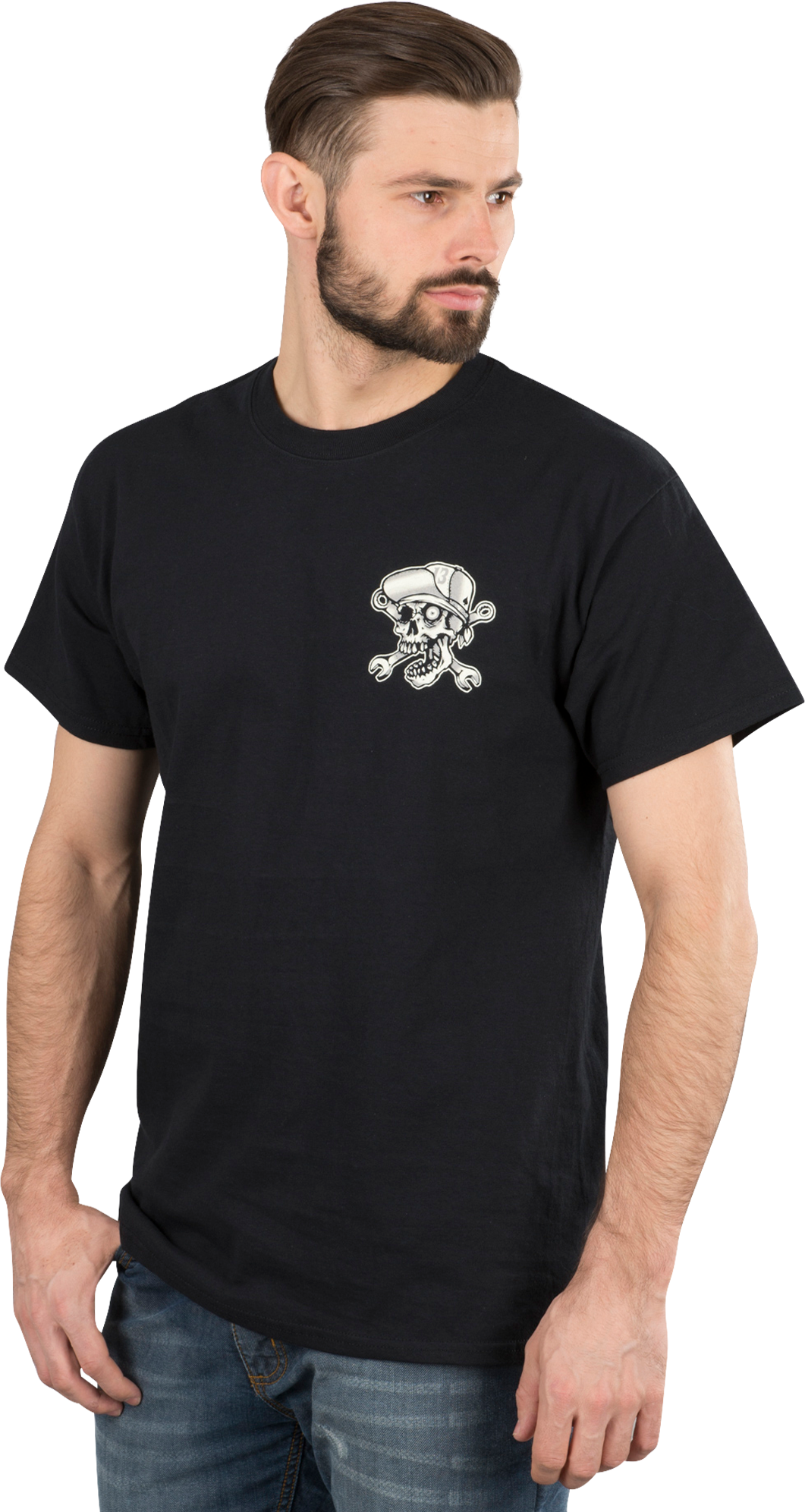 Lucky 13 T-Skjorte Lucky 13 Skull Bro Svart