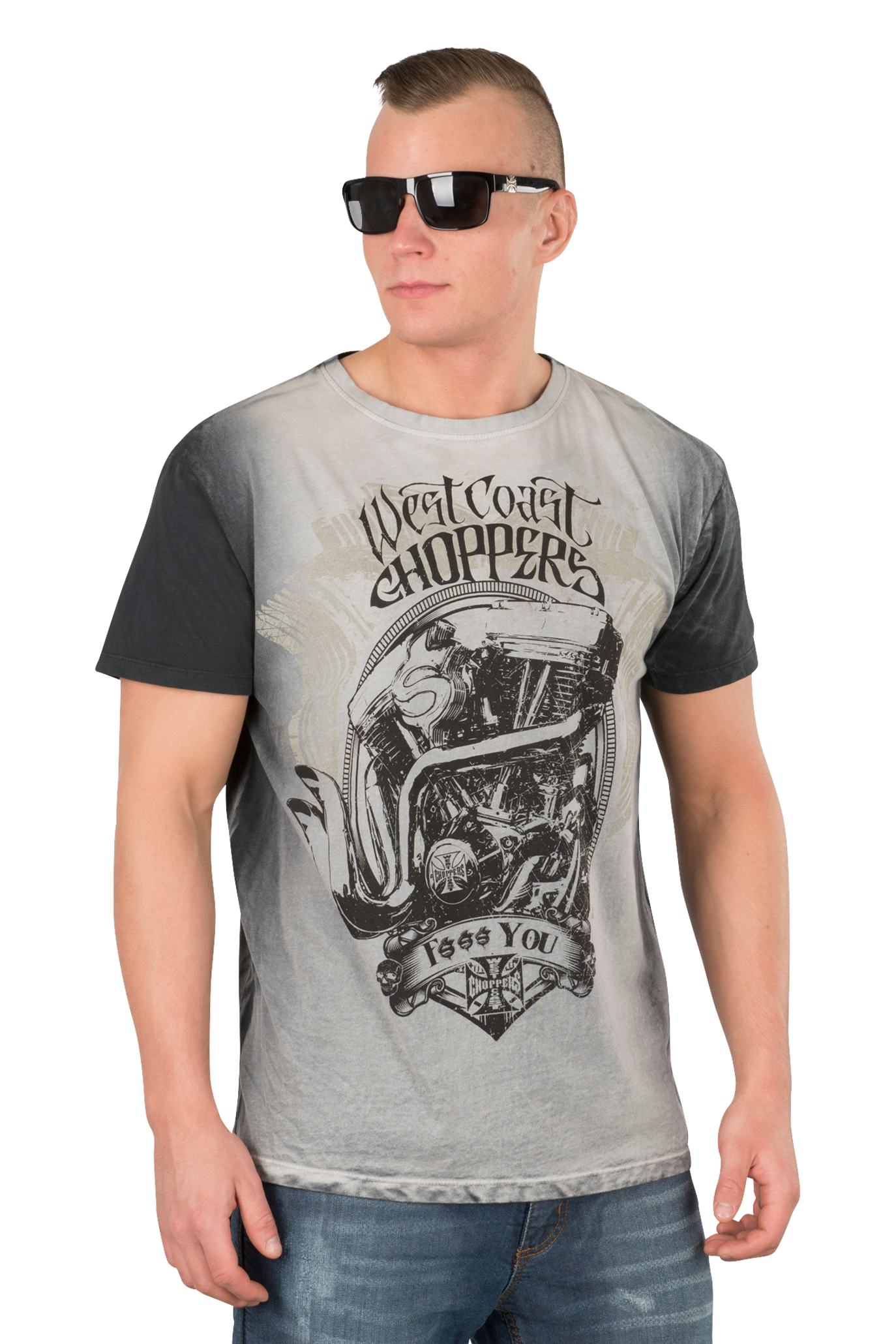 West Coast Choppers T-Skjorte West Coast Choppers F.. You Vintage Grå